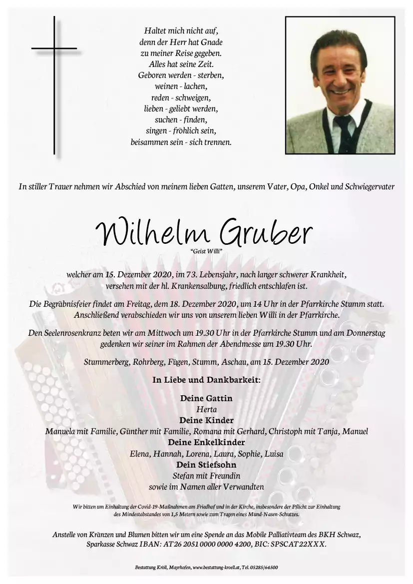 Parte von Wilhelm Gruber